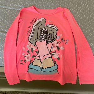 This cute long sleeve pink shirt for kids!